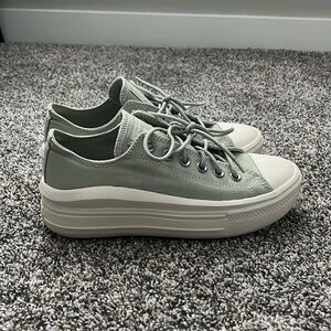 Minty green platform converse.